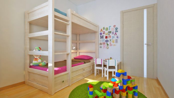 vaikų darželis dviejų kambarių bute