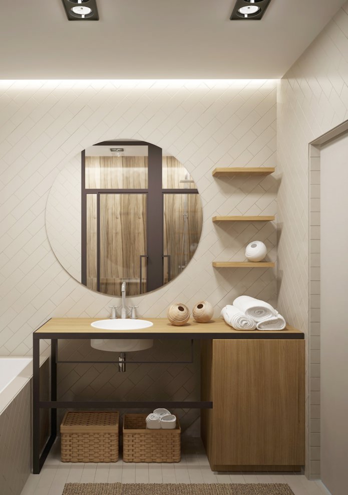 salle de bain à l'intérieur de l'appartement 37 m². m.