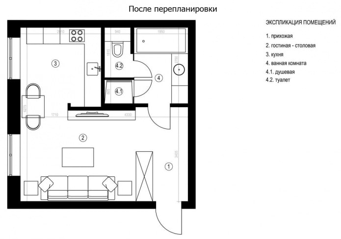 dispozice bytu je 37 m2. m.