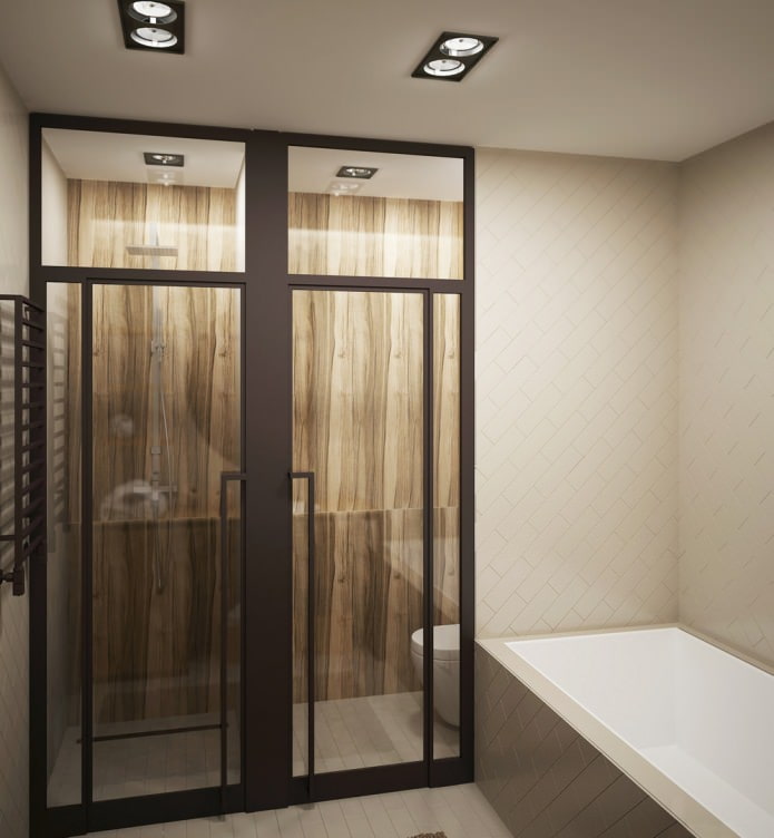 salle de bain à l'intérieur de l'appartement 37 m². m.