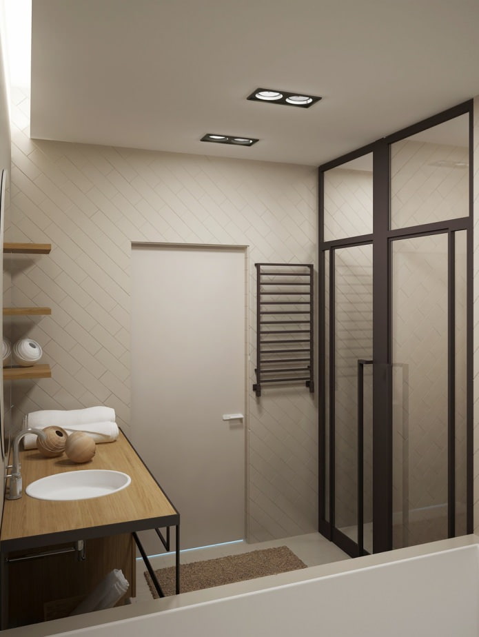 badkamer in het interieur van het appartement 37 m². m.