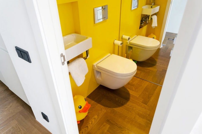 lavabo a l'interior de l'apartament de 64 m². m.