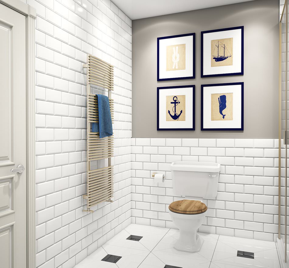 salle de bain en appartement design 68 m². m