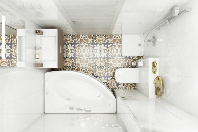 vonios kambarys moderniame gražiame bute