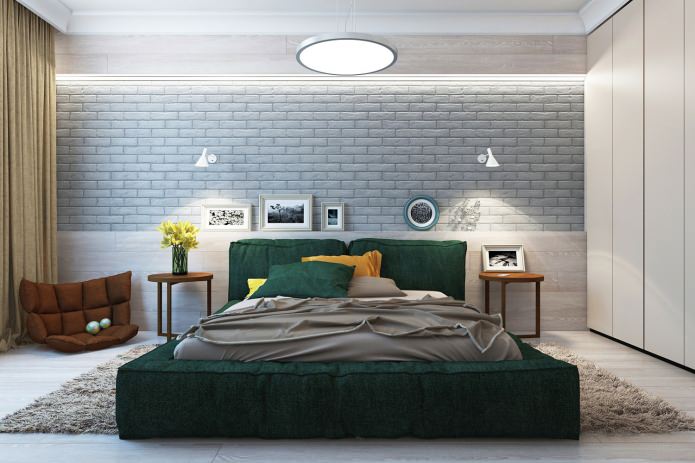 dormitor într-un apartament frumos modern
