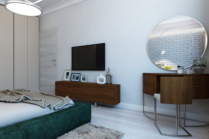 slaapkamer in een ontwerpproject van een 3-kamer appartement