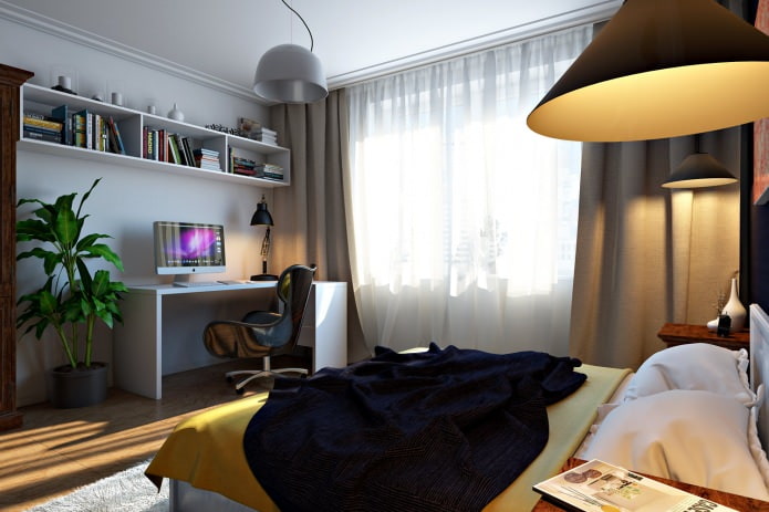 غرفة نوم - دراسة في شقة من أربع غرف