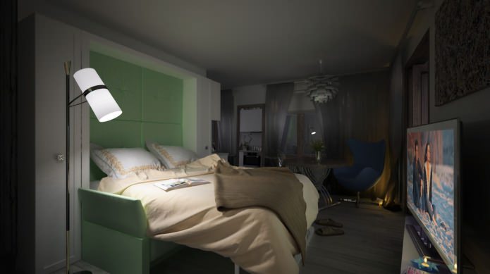 ontwerpproject voor een klein appartement van 34 m². m.