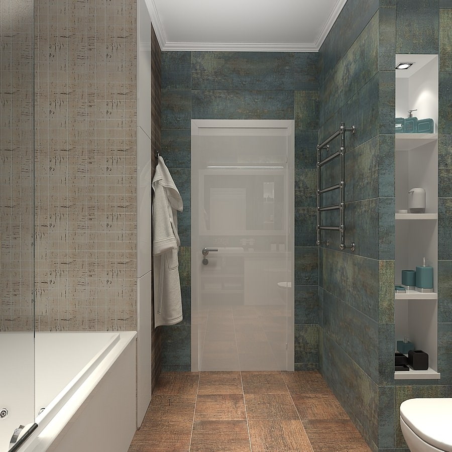 kuva 2-huoneen huoneiston hankkeesta: kylpyhuone