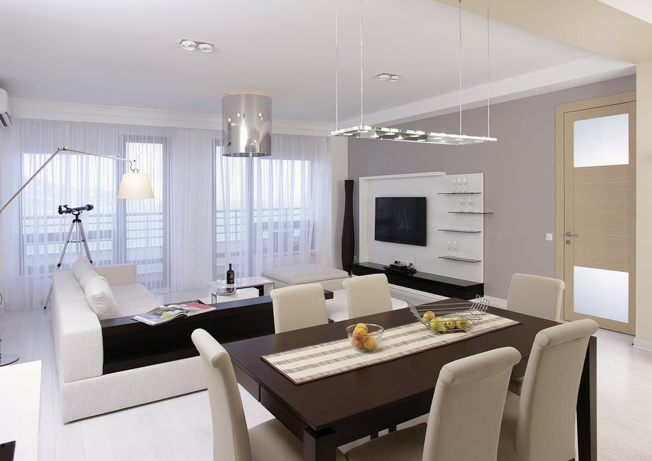 Modernus buto interjero dizainas pagal minimalizmo stilių