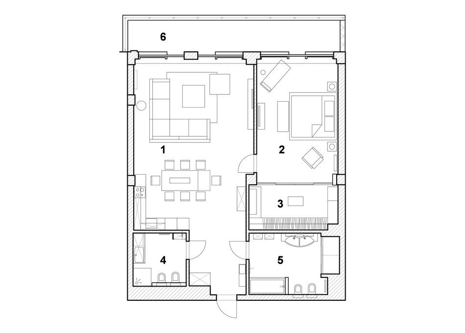 التصميم الداخلي للشقة الحديثة بأسلوب التبسيط