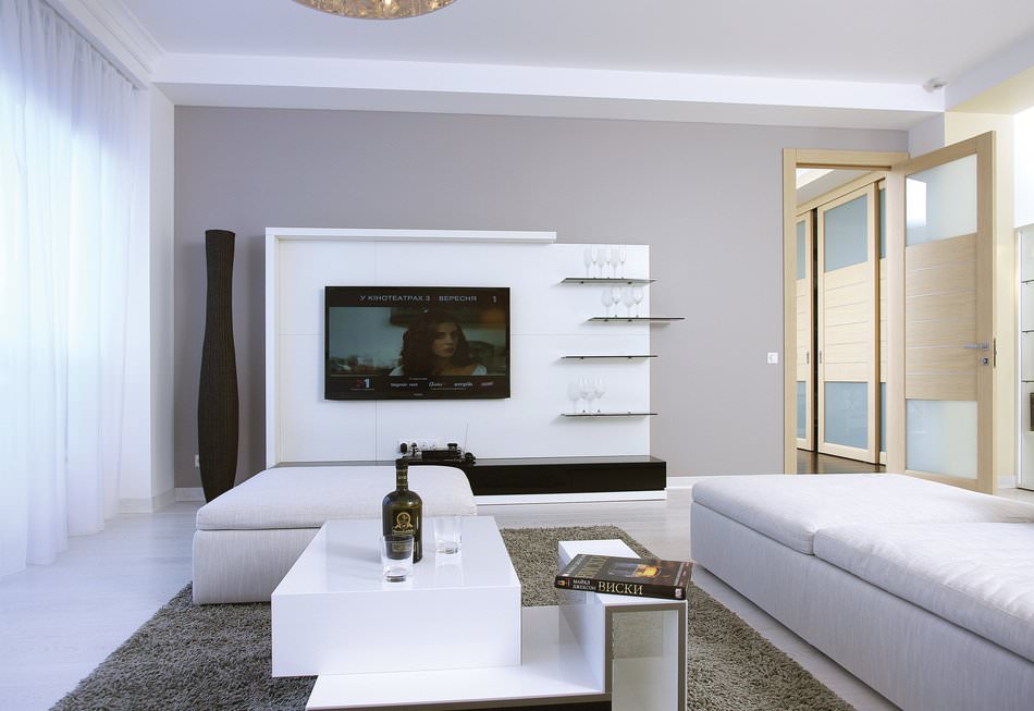 Modernus buto interjero dizainas pagal minimalizmo stilių
