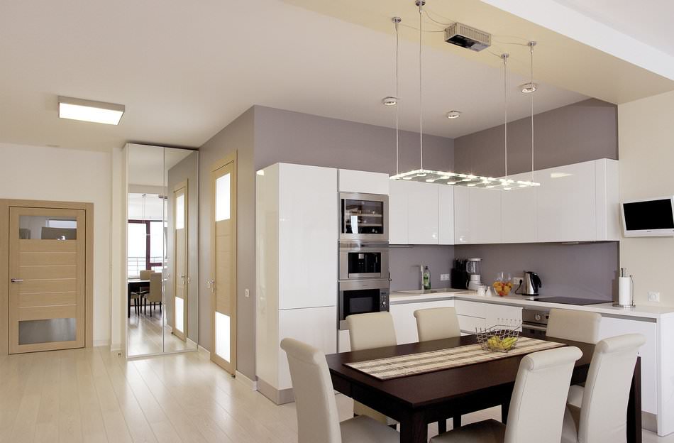 Design interior interior apartament modern în stilul minimalismului