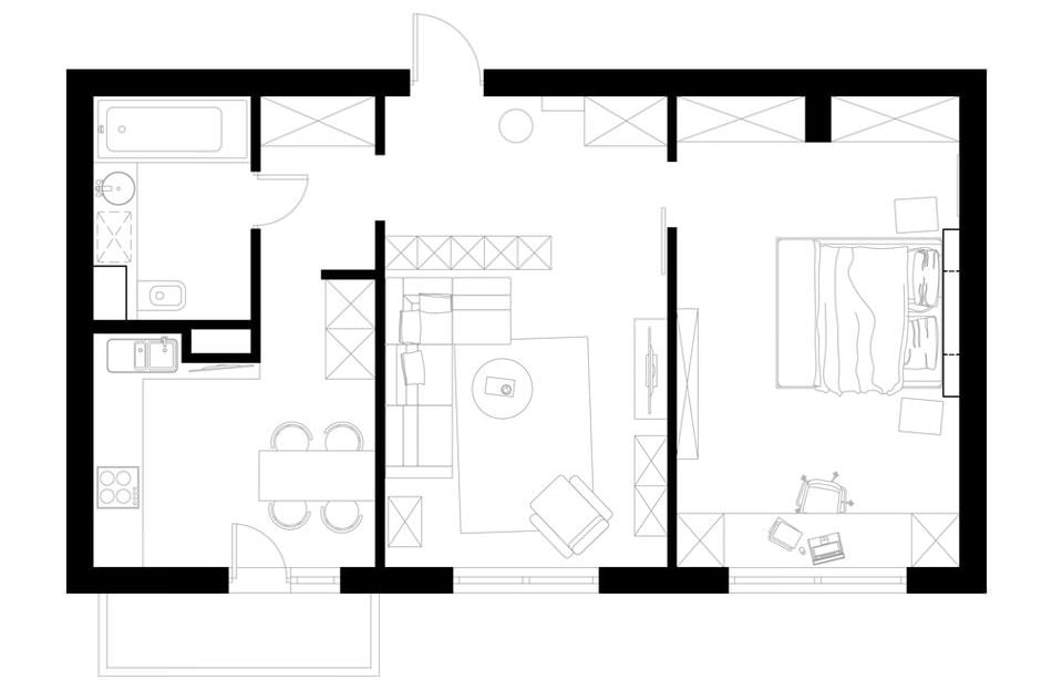 kopeck pezzo layout 57 mq. m.