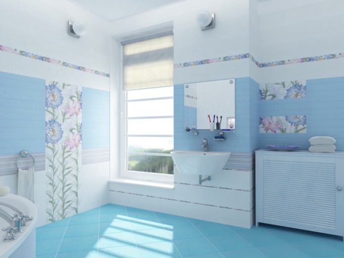 Vannas istaba zilā krāsā
