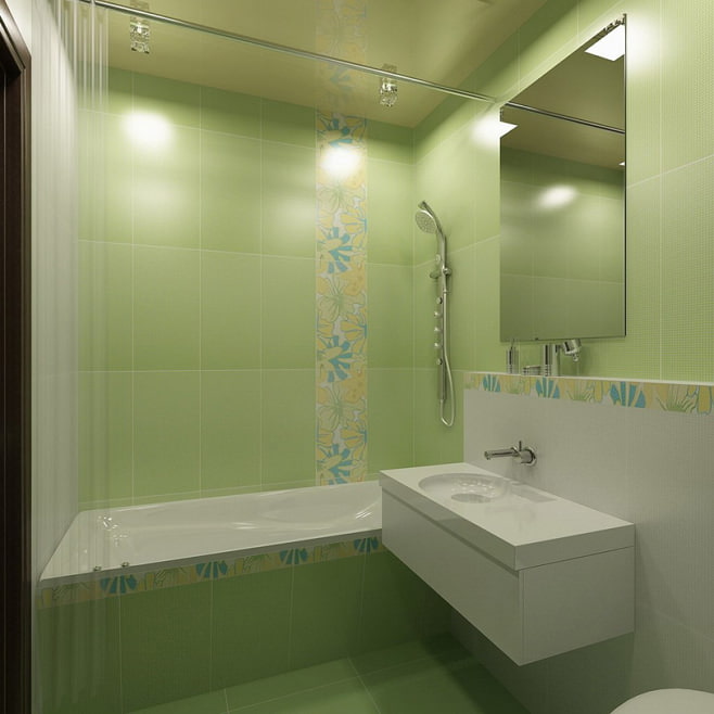 حمام بألوان خضراء