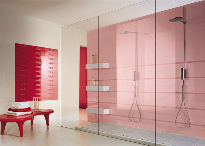 ảnh phòng tắm màu hồng