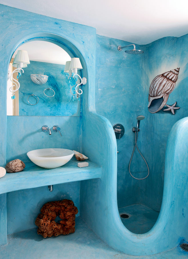 חדר אמבטיה בסגנון ימי