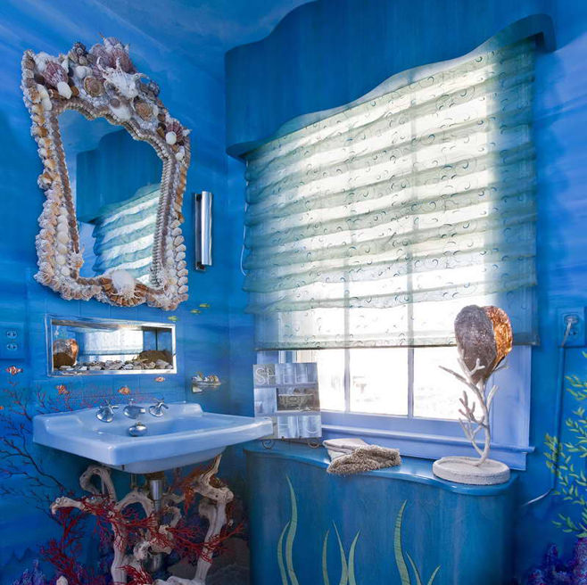 phòng tắm theo phong cách hải lý