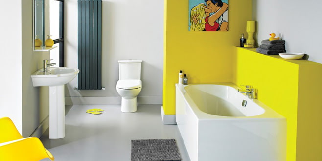badeværelse i gult