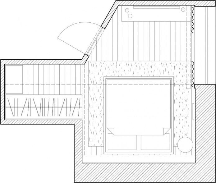 çatı katı yatak odası düzeni şeması