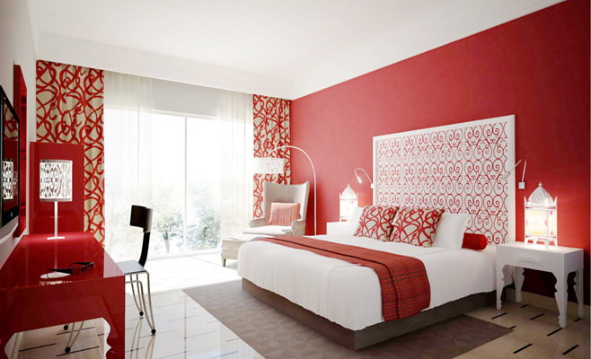Снимка на червената спалня