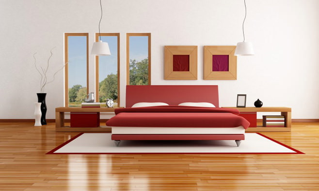 Υπνοδωμάτιο με κόκκινο χρώμα