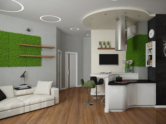 Projet de design d'intérieur d'un appartement avec une disposition non standard