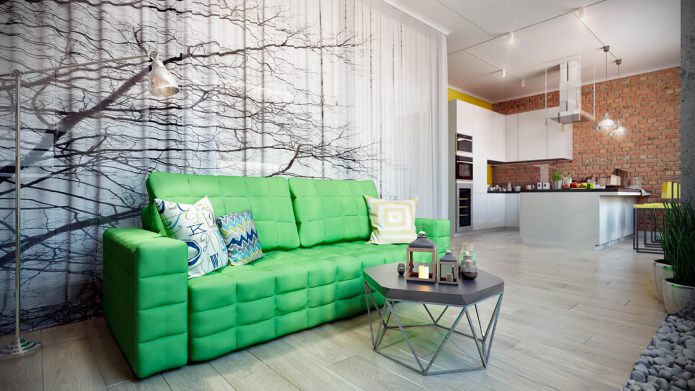 Thiết kế của một căn hộ hiện đại đầy phong cách có diện tích 67 sq. m.