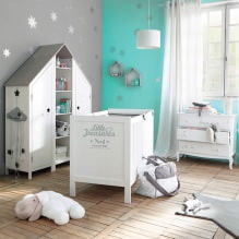 Vaikų kambarys turkio spalvos: funkcijos, nuotrauka-13