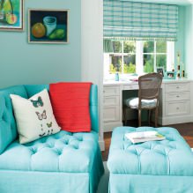 Kinderkamer in turquoise kleuren: kenmerken, foto-7
