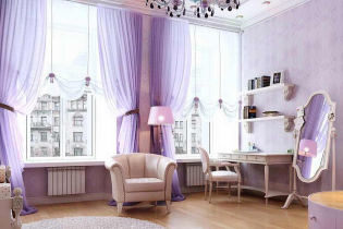Lavendel interiør: kombination, valg af stil, dekoration, møbler, gardiner og tilbehør