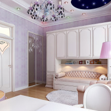 Lavendel interieur: combinatie, stijlkeuze, decoratie, meubels, gordijnen en accessoires-2