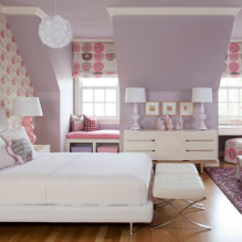 Lavendel interieur: combinatie, stijlkeuze, decoratie, meubels, gordijnen en accessoires-3