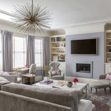 Lavendel interieur: combinatie, stijlkeuze, decoratie, meubels, gordijnen en accessoires-7
