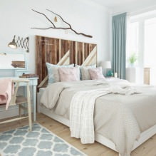 Интериорна декорация на спалня в пастелни цветове-8