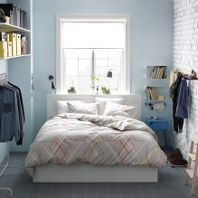 Decorazione interna della camera da letto in colori pastello-3