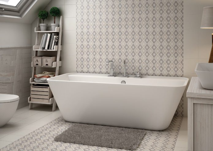 אריחים אפורים בחדר האמבטיה: תכונות, תמונות