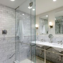 אריחים אפורים בחדר האמבטיה: תכונות, תמונה -0