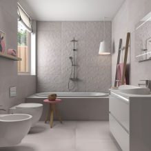 Harmaat laatat kylpyhuoneessa: ominaisuudet, valokuva-3