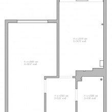 Proiect de proiectare pentru un apartament cu o cameră de 43 mp m. din studioul Guinea-2