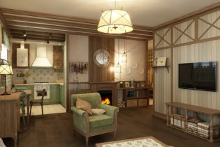 Proiect de design de la studioul Mio: apartament în stil rustic