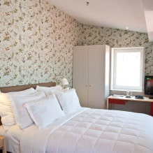 Yatak odası için duvar kağıdı seçimi: tasarım, fotoğraf, kombinasyon seçenekleri-2