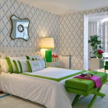 Yatak odası için duvar kağıdı seçimi: tasarım, fotoğraf, kombinasyon seçenekleri-8