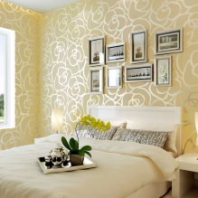 Yatak odası için duvar kağıdı seçimi: tasarım, fotoğraf, kombinasyon seçenekleri-13