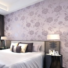 De keuze van behang voor de slaapkamer: ontwerp, foto, combinatie-opties-7