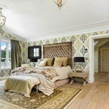 De keuze van behang voor de slaapkamer: ontwerp, foto, combinatie-opties-12