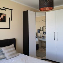 Γωνιακή ντουλάπα στο υπνοδωμάτιο: τύποι, περιεχόμενο, μεγέθη, σχέδιο-1