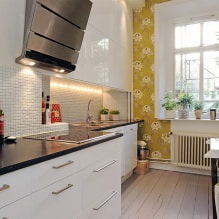 Küçük bir mutfak için duvar kağıdı nasıl seçilir? -13