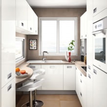 Mažos virtuvės su baro stalviršiu-2 dizainas